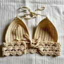 Handmade Bohemian Festival Crochet Bikini Crop Top Cream Photo 6