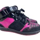 Q Factor Y2K 90s Rave Black Pink Plaid Front High Top Jewel Skater Sneakers 6 Photo 1