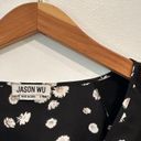 Jason Wu  Silk Paneled Spring Daisy Print V Neck Blouse Size 6 Photo 1