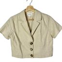 superdown  Meg Beige Button Down Short Sleeve Top S Photo 1