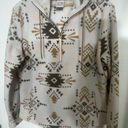 Avalanche  women’s Aztec plush fleece pull over 1/2 zip pockets western boho top Photo 3