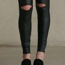 Gypsy Warrior NEW  Legging Slit Knee Shiny Faux Leather Pleather X-Small NWOT Photo 1