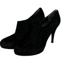 Stuart Weitzman  Black Suede Bootie Heels Photo 0