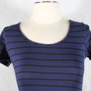 Soprano Dark Blue and Black Striped Dress with Bow Design Back Photo 4