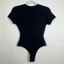 SKIMS  Cotton Jersey T-shirt Bodysuit in Soot Black Size Medium Photo 6