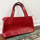 Fossil  Sedona Shoulder Bag in Red Leather Vintage
Stitching Y2K Barrel Zipper Photo 5