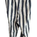 Olivaceous  Blue & White Striped Low Back Sleeveless Pants Jumper Women Sz L Photo 9