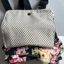 Madden Girl  floral Backpack, midsize bag, drawstring, black and pink Photo 5