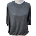 ZARA  Trafaluc Short Sleeve Blousing Shirt Dark Gray Size Small Photo 5