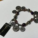 Cookie Lee Purple Bead Stretchy Bracelet Women’s 6 1/2 Inch NWT Photo 0