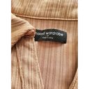 Naked Wardrobe  Women's Mocha Button Up Long Sleeve Crop Collard Shirt Size XS Photo 2