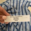 Drew  NWT $166 Jean/Ivory Striped Blouse Sz M Photo 4