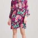 Natori NWT  Kasumi Mandarin Sleepshirt 3/4 Length Purple Floral Size XL Photo 0