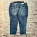 KanCan Avery Cargo Crop Utility Jeans Denim Acid Washed Blue Womens Size 13/30 Photo 5