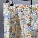 Jones New York Vintage 90s  Linen Blend Yellow Floral Front Pleat Shorts 24W Photo 1