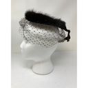 Pacific&Co Vintage G. Fox &  Fascinator Hat Brown Fur and Mesh Netting Bow Back Photo 2