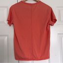 AG Adriano Goldschmied  | Coral Pink Orange Short Sleeve Shirt V-Neck | Small Photo 1