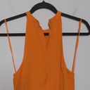 ALC Frank ALC Highneck Shane Dress Shift Orange Mini Halter Sleeveless Ruffle Layer Silk 8 Photo 2