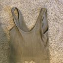 Urban Outfitters Green Seamless Ribbed Cropped Tank Photo 1