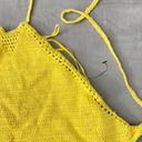 Garage Yellow Crochet Halter Bikini Top Photo 4