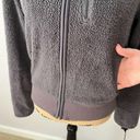 American Eagle  Grey Size S Fuzzy Teddy Full Zip Hooded Jacket Pockets Neutral Photo 2