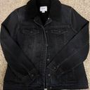 Old Navy Sherpa Lined Black Denim Jacket Photo 0