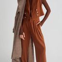 Free People Gabbie Vest Suit Set $308 SIZE 10 Brown Pants and Vest NWT Photo 0