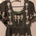 Bohme Green Floral Top Photo 2