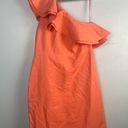 J.Crew  one shoulder ruffle guava faille dress size 6 Photo 1