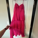 Lulus cascading crush hot pink tiered bustier midi dress Photo 2