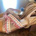 mix no. 6  Lex Embroidered Gladiator Boho Sandals Stacked Heel - size 10 Photo 0