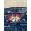 MOTHER Denim  The Vagabond Mini Fray Embroidered Short Blue Jean Skirt 25 Photo 9