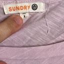 Sundry  Lilac Blouse w/ Ruffle Sleeves size 3 / Large Photo 2