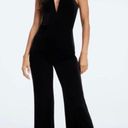 Good American Women's Strapless Velvet Jumpsuit Wide-Leg Black Size Small (1) Photo 0