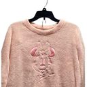 Disney  100 Minnie Mouse Fleece 2 Piece Pajama Set Pink Size XL Cozy Winter Cute Photo 5