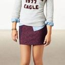 American Eagle Purple Patterned Pencil Skirt Photo 0