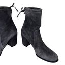 Stuart Weitzman Gray Shorty Suede Ankle Block Heel Booties Photo 7