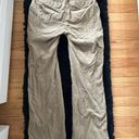 Tan velvet cargo pants Photo 0