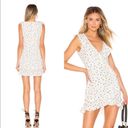 superdown New  Revolve size small White Camile Ruffle Heart Print Mini dress Photo 2