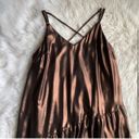 Xhilaration Women's Plus Size Metallic Lined Asymmetrical Spaghetti Strap Dress Photo 4