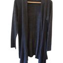 One World  Gray Waterfall Open Cardigan Sweater L Photo 0