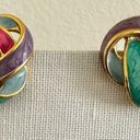 infinity Vintage colorful  knot clip on earrings Photo 4