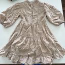 Anthropologie  Beige Ruffled Tunic Dress Photo 9