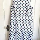 Talbots  Watercolor Polka Dots Square Neck Sheath Dress Blue White NWT 12 Photo 0