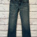 BCBG MAX AZRIA Jeans "Claire" Bootcut Distressed Dark Wash-27 Photo 0