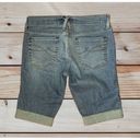 DKNY  Jean Shorts Low Rise Denim Cuffed Bermuda Blue 4 Photo 1