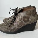 Donald Pliner  Nakka Suede Animal Print Wedge Boots Size 8 Photo 2