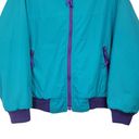 Cabin creek  Vintage Reversible Zip Up Light Teal Purple Oversized Jacket Size M Photo 7