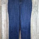 Lee  Size 12 Petite Relaxed Fit Straight Leg Midrise Dark Blue Jeans 5 Pockets Photo 0