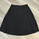 J.Crew  Navy Blue and White Pleated Midi Polka Dot Skirt Size 8 Photo 0